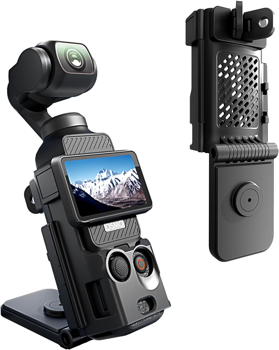 ALTSON Magnetic Mount Stand for DJI Osmo Pocket 3, DJI Osmo Pocket 3 Accessories-Multifunction Expansion Adapter 180° Adjustable Magnet Base, 1/4" Screw & Gopro Mount, Desktop/Vertical Surface Holder