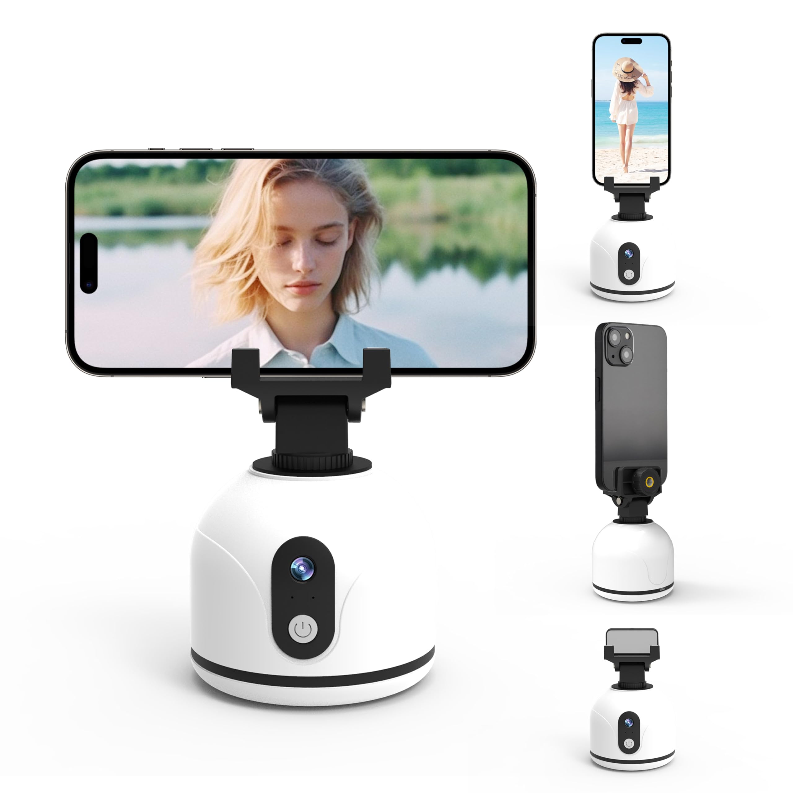 3-Axis Gimbal Stabilizer for Smartphone,Handheld Gimbal Tripod for iPhone&Andriod with Fill Light,AI Auto Face/Object Tracking,Foldable Rotating Stabilizer for Phone Video Recording,Vlogging